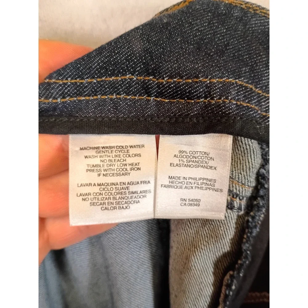 Classic Jones New York Sport Womens 14 Blue Dark Wash Straight Leg Stretch Jeans